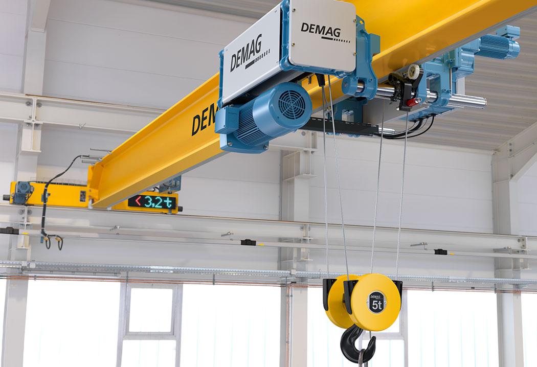 Demag Enkelligger bovenloopkraan wordt samengesteld uit hoogwaardige Demag standaard componenten